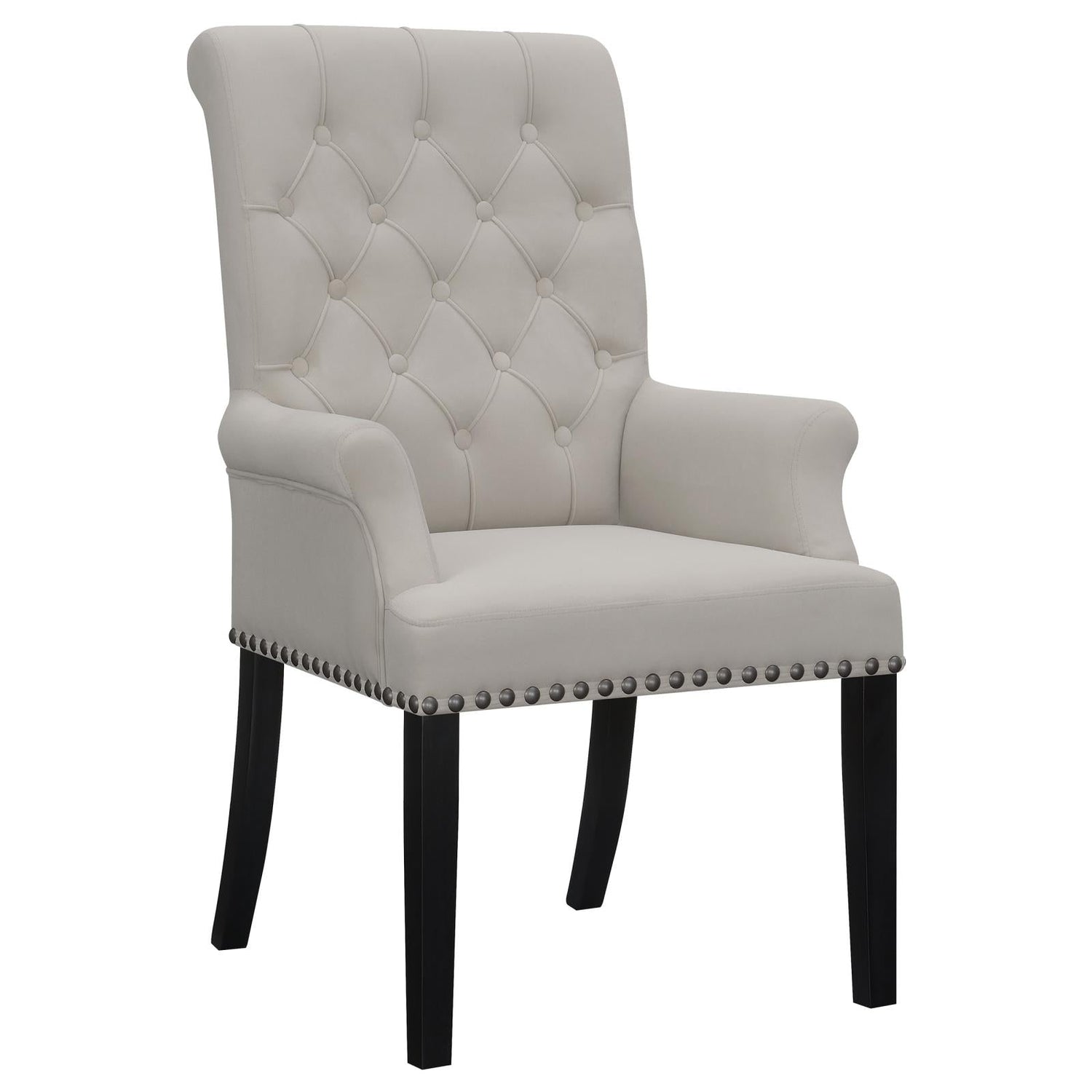 Alana Upholstered Tufted Arm Chair with Nailhead Trim - 115183 - Bien Home Furniture & Electronics
