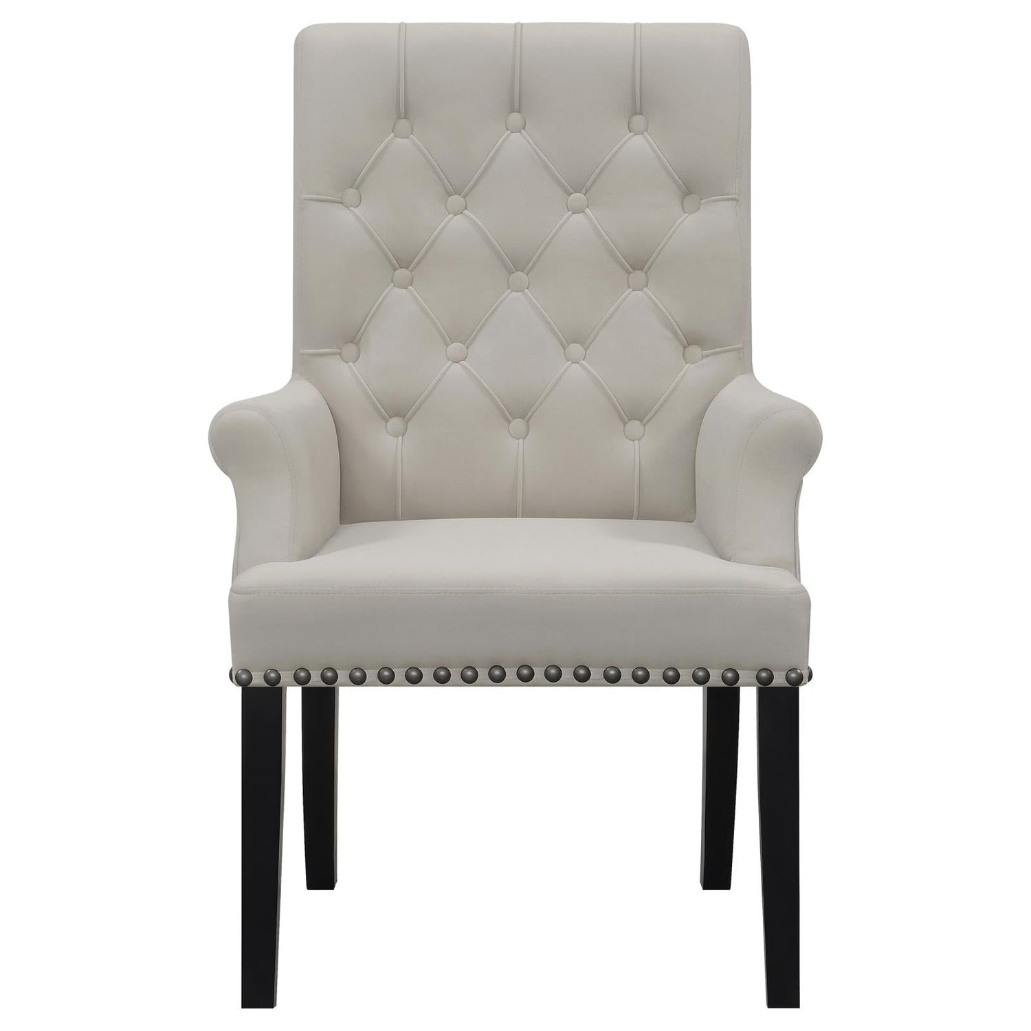 Alana Upholstered Tufted Arm Chair with Nailhead Trim - 115183 - Bien Home Furniture & Electronics