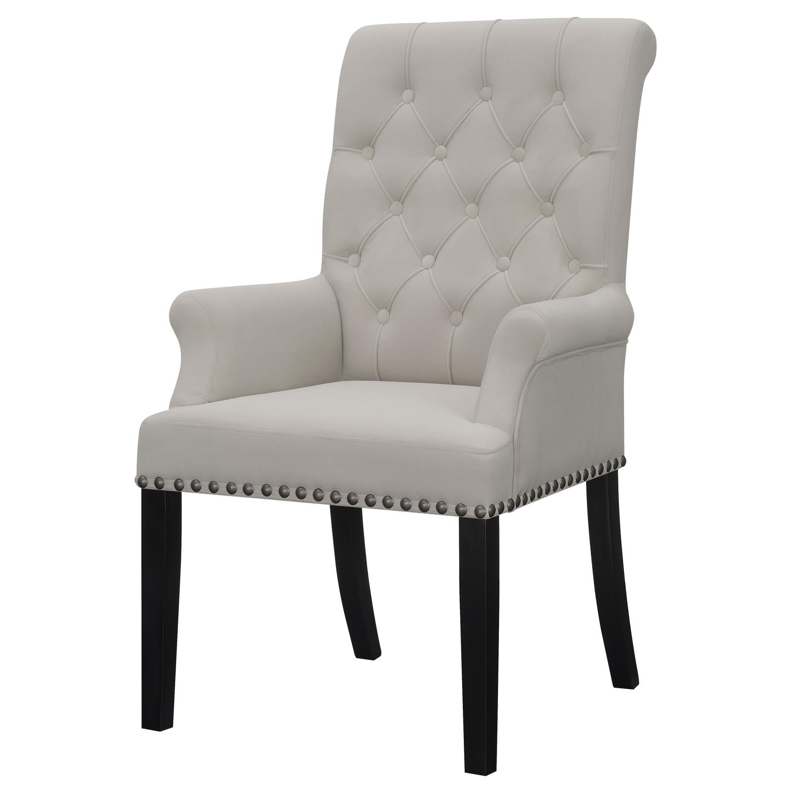 Alana Upholstered Tufted Arm Chair with Nailhead Trim - 115183 - Bien Home Furniture & Electronics