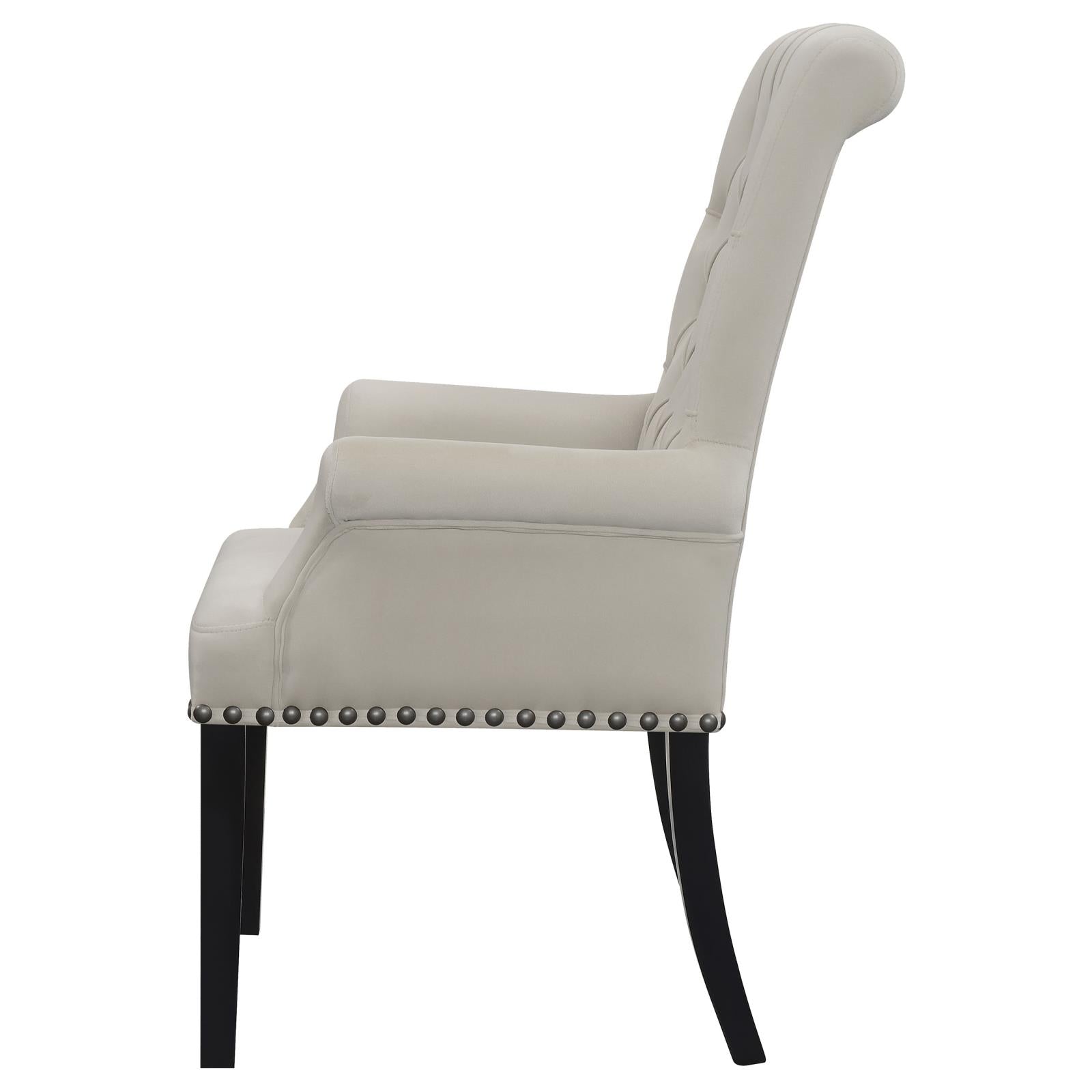 Alana Upholstered Tufted Arm Chair with Nailhead Trim - 115183 - Bien Home Furniture & Electronics