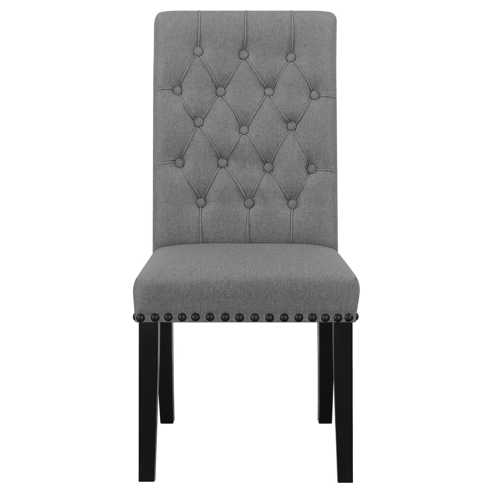 Alana Upholstered Tufted Side Chairs with Nailhead Trim, Set of 2 - 115162 - Bien Home Furniture & Electronics