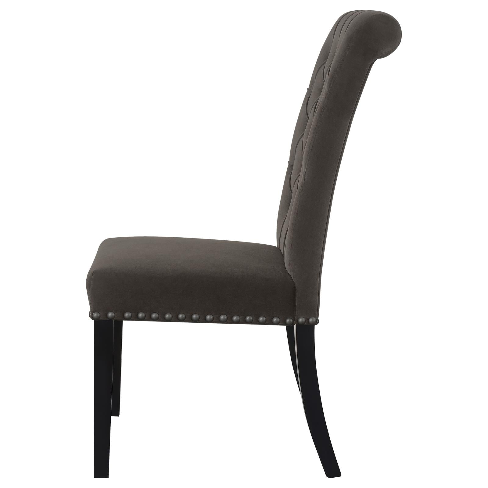 Alana Upholstered Tufted Side Chairs with Nailhead Trim, Set of 2 - 115172 - Bien Home Furniture & Electronics