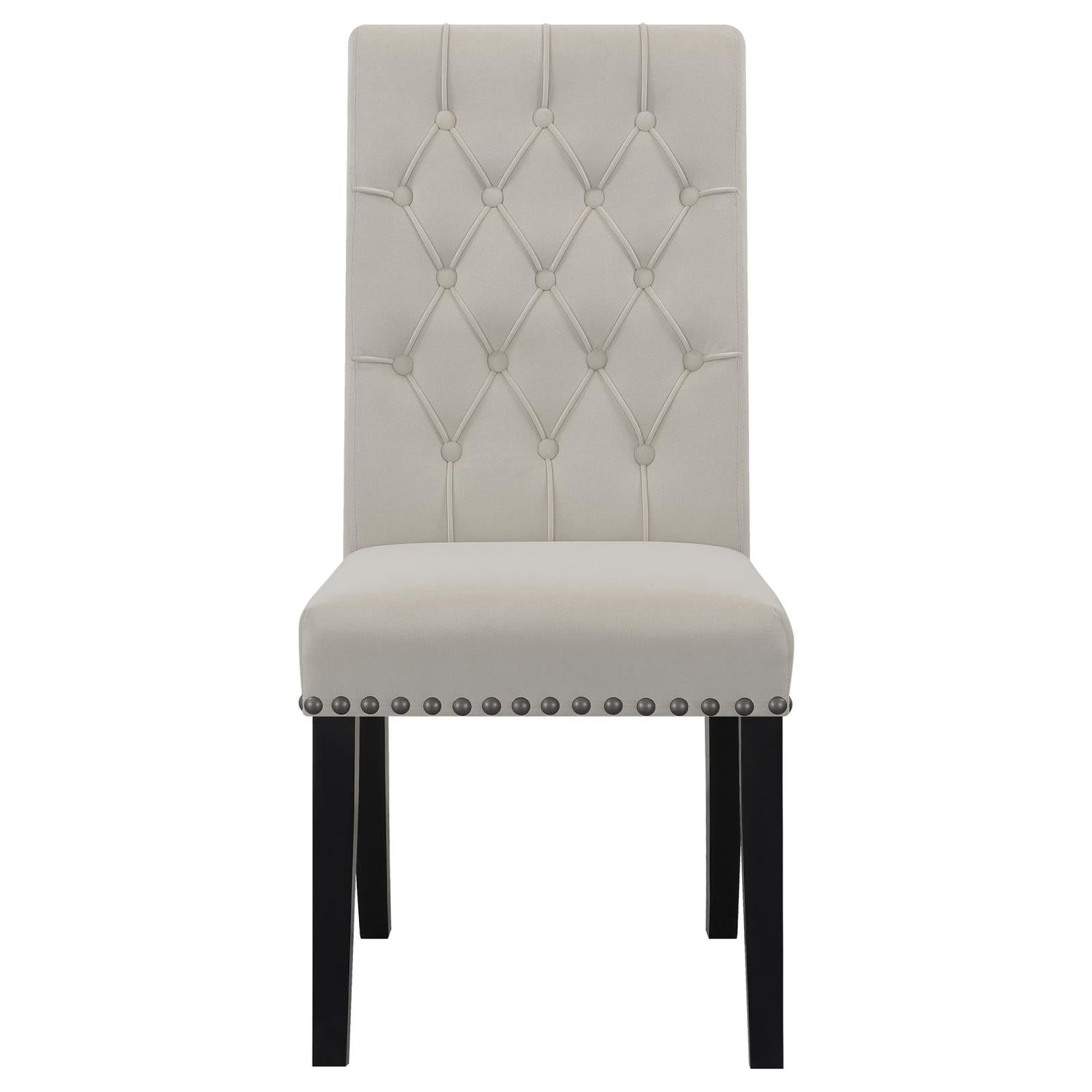 Alana Upholstered Tufted Side Chairs with Nailhead Trim, Set of 2 - 115182 - Bien Home Furniture & Electronics