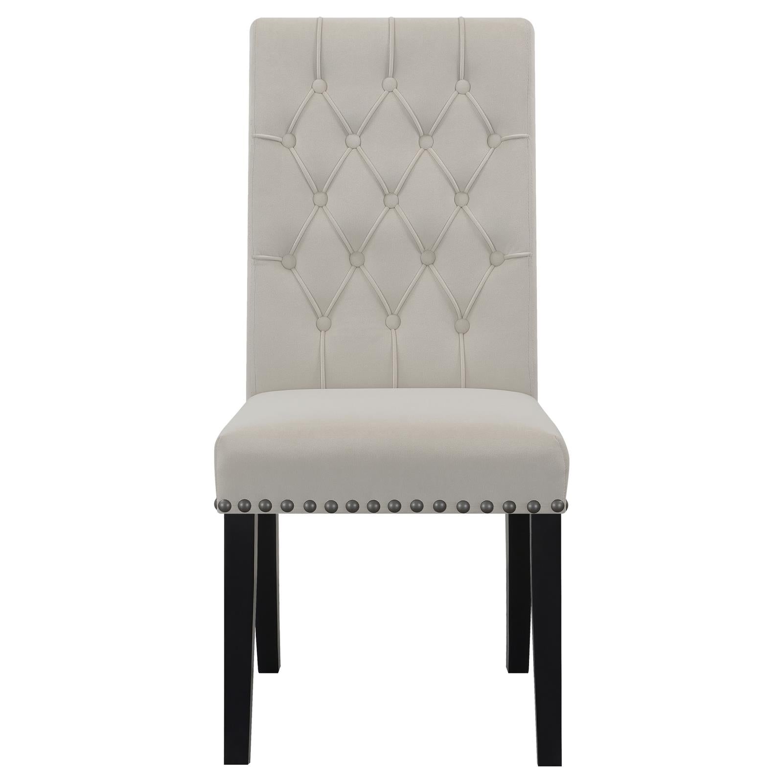 Alana Upholstered Tufted Side Chairs with Nailhead Trim, Set of 2 - 115182 - Bien Home Furniture & Electronics