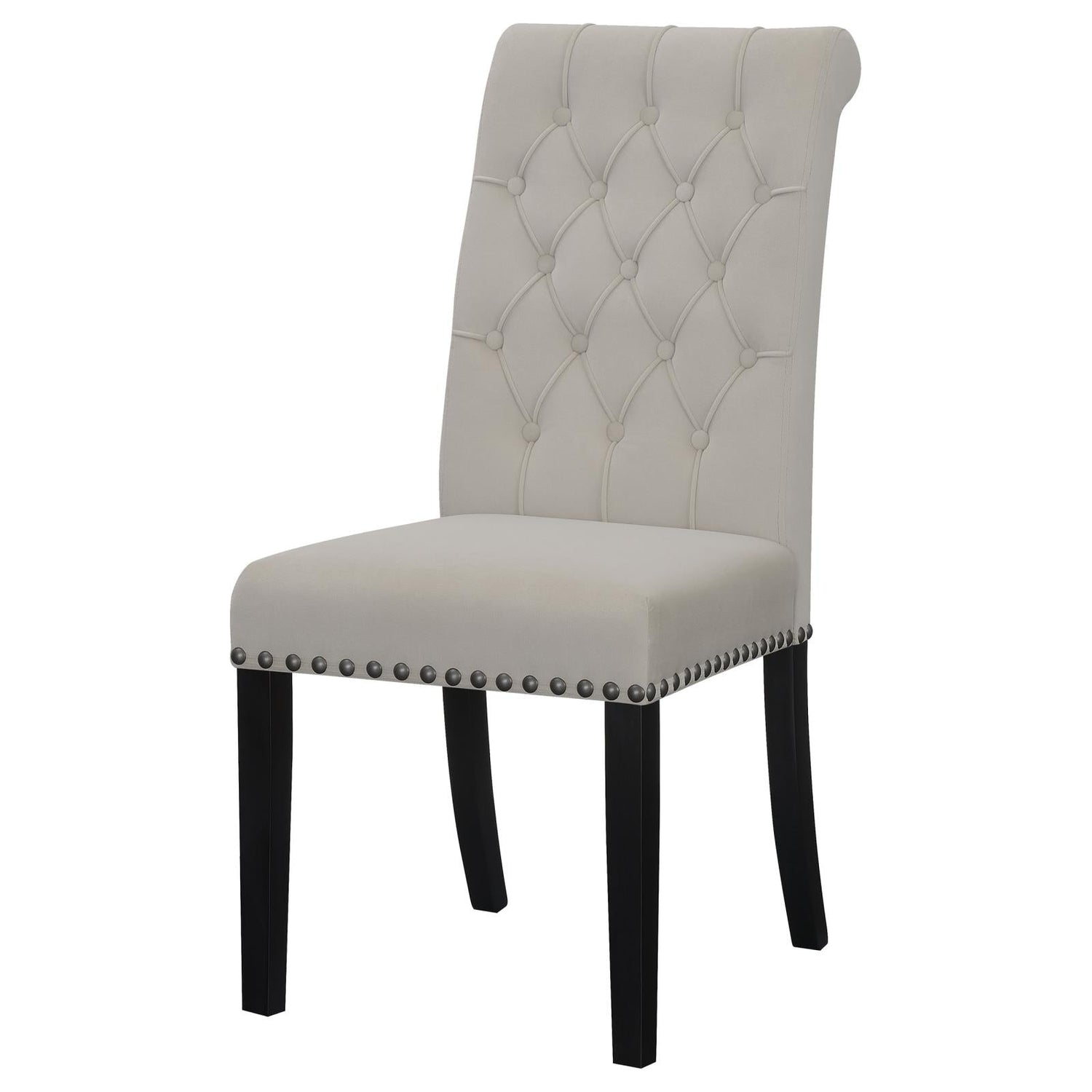 Alana Upholstered Tufted Side Chairs with Nailhead Trim, Set of 2 - 115182 - Bien Home Furniture & Electronics