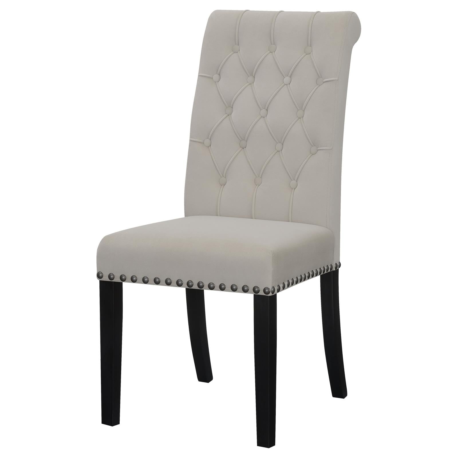 Alana Upholstered Tufted Side Chairs with Nailhead Trim, Set of 2 - 115182 - Bien Home Furniture & Electronics