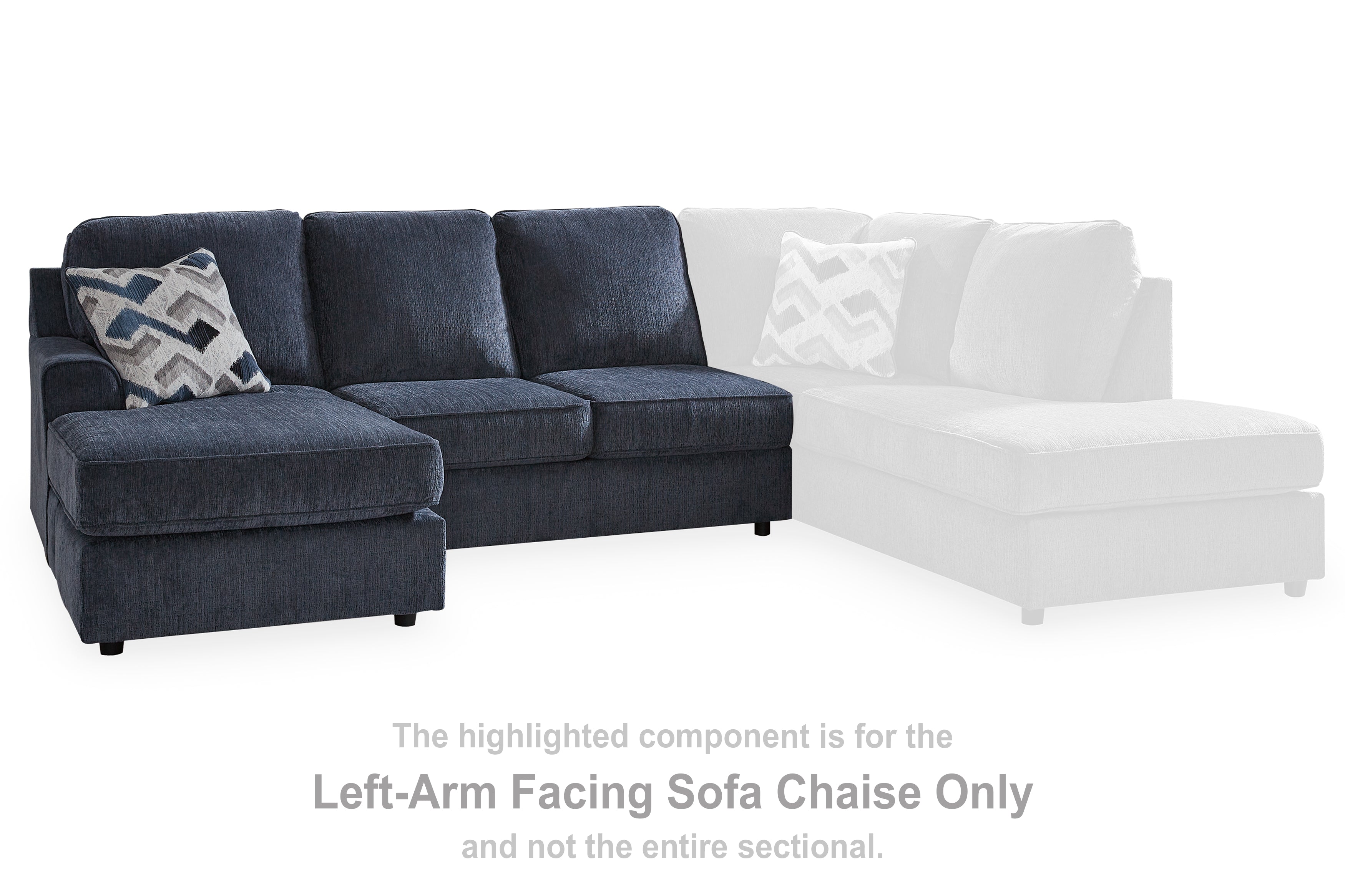 Albar Place Cobalt Left-Arm Facing Sofa Chaise - 9530202 - Bien Home Furniture & Electronics