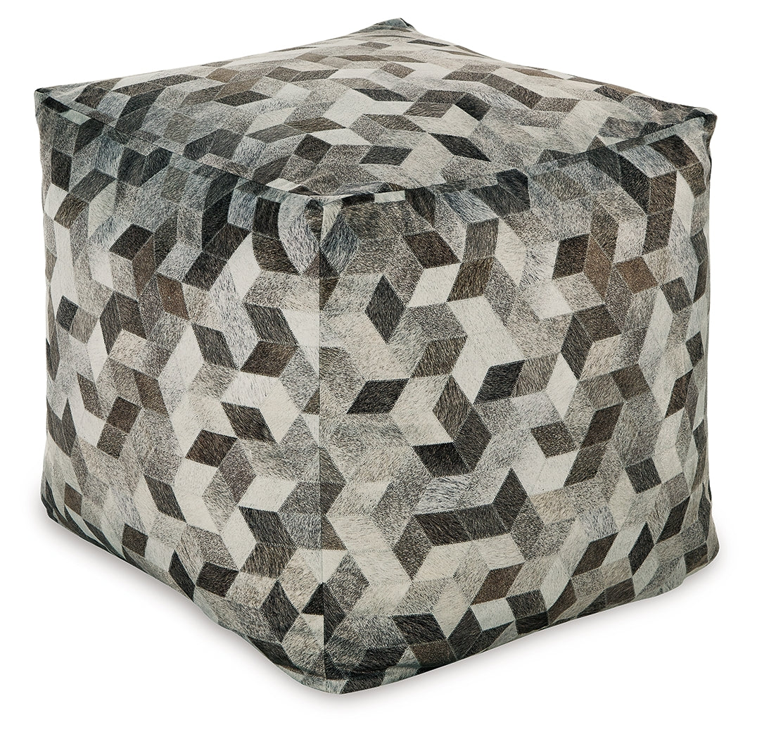 Albermarle Gray/Brown Pouf - A1000983 - Bien Home Furniture & Electronics