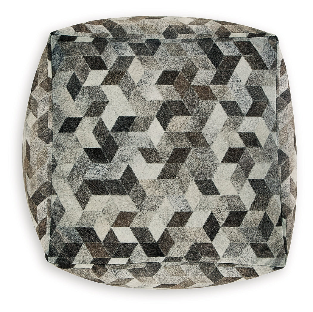 Albermarle Gray/Brown Pouf - A1000983 - Bien Home Furniture & Electronics