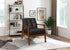 Alby Dark Brown Faux Leather Accent Chair - 1050DB-1 - Bien Home Furniture & Electronics
