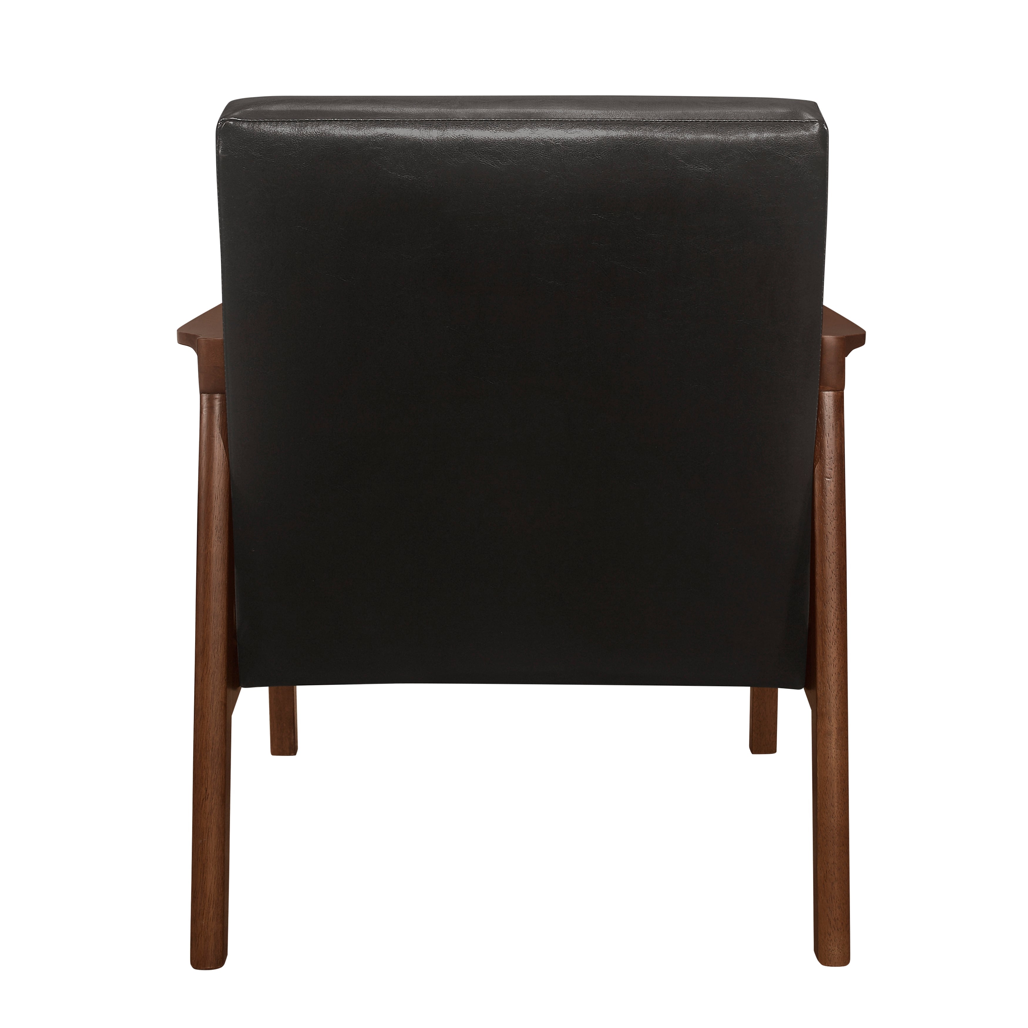 Alby Dark Brown Faux Leather Accent Chair - 1050DB-1 - Bien Home Furniture &amp; Electronics
