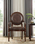 Aldermont Dark Brown Faux Leather Desk Chair - 4524DBR - Bien Home Furniture & Electronics