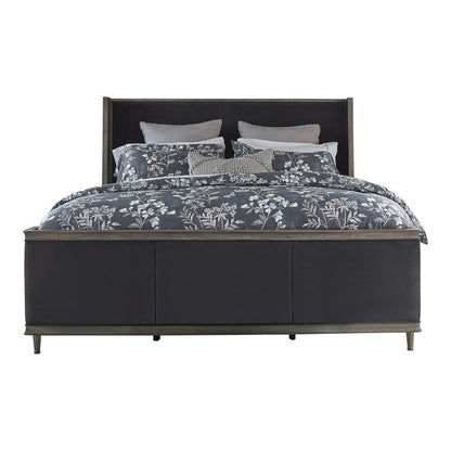 Alderwood Eastern King Upholstered Panel Bed Charcoal Gray - 223121KE - Bien Home Furniture &amp; Electronics