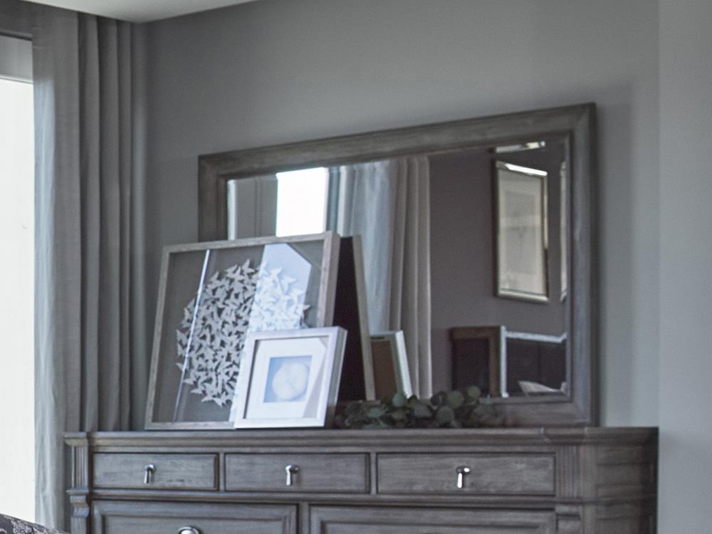 Alderwood French Gray Rectangle Dresser Mirror - 223124 - Bien Home Furniture &amp; Electronics