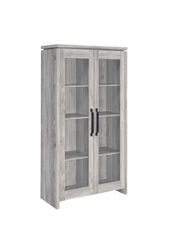 Alejo Gray Driftwood 2-Door Tall Cabinet - 950783 - Bien Home Furniture & Electronics