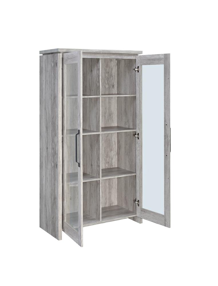 Alejo Gray Driftwood 2-Door Tall Cabinet - 950783 - Bien Home Furniture & Electronics