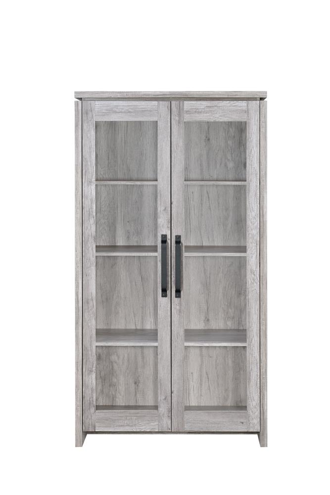 Alejo Gray Driftwood 2-Door Tall Cabinet - 950783 - Bien Home Furniture & Electronics