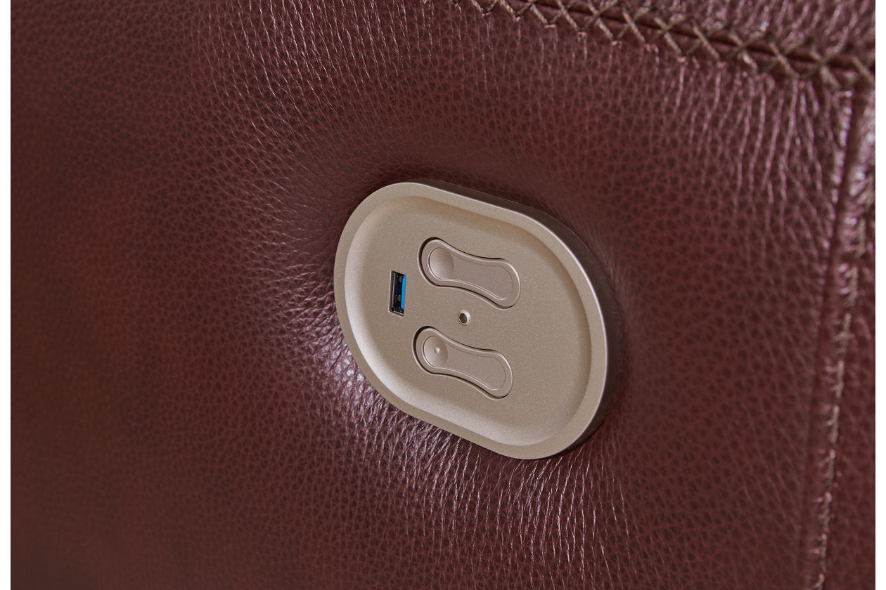 Alessandro Garnet Power Recliner - U2550113 - Bien Home Furniture & Electronics