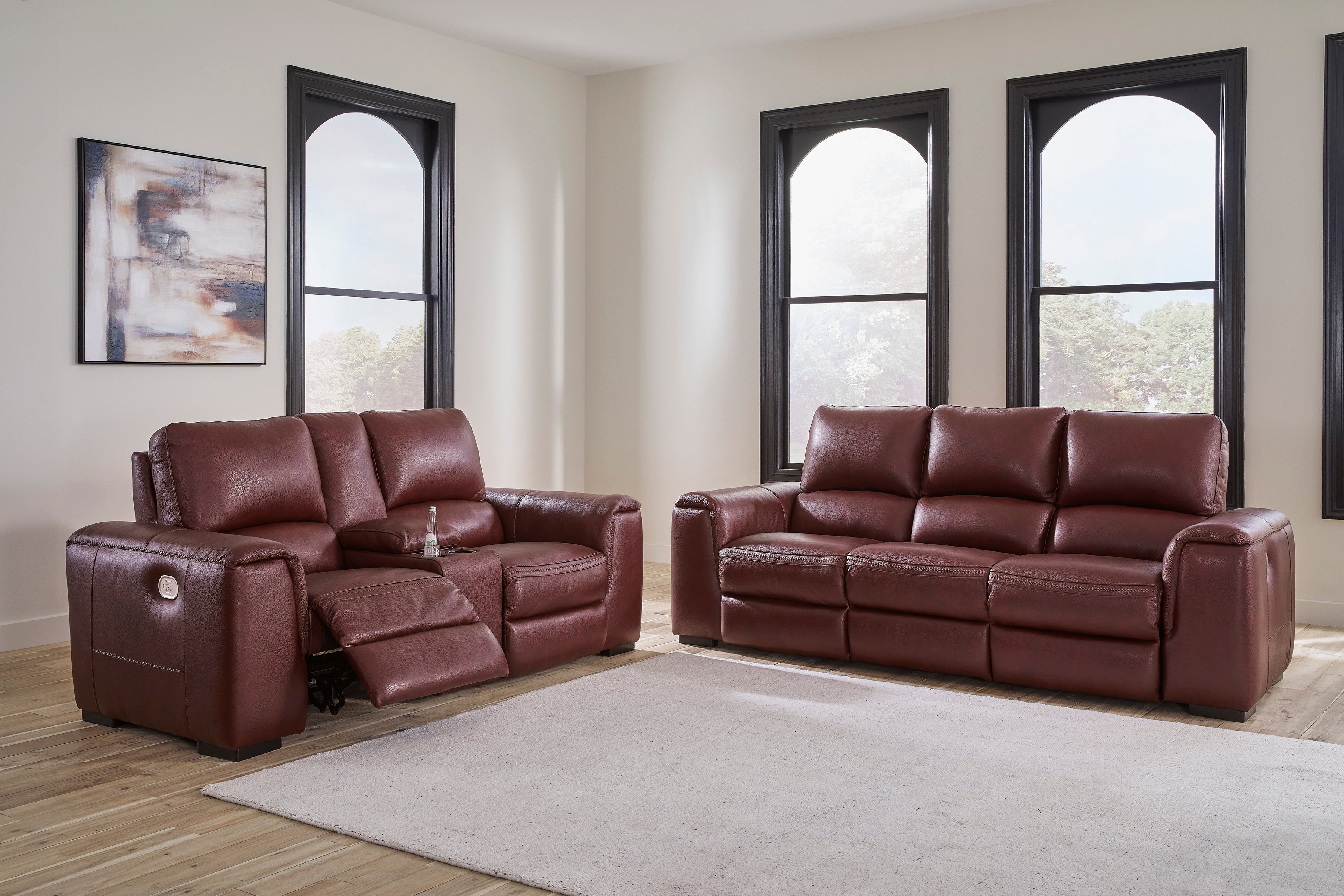 Alessandro Garnet Power Reclining Living Room Set - SET | U2550115 | U2550118 - Bien Home Furniture & Electronics