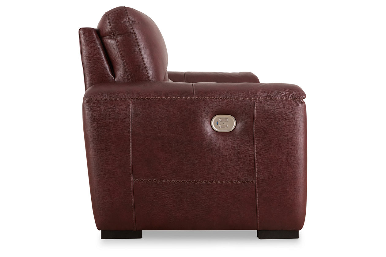 Alessandro Garnet Power Reclining Loveseat with Console - U2550118 - Bien Home Furniture & Electronics