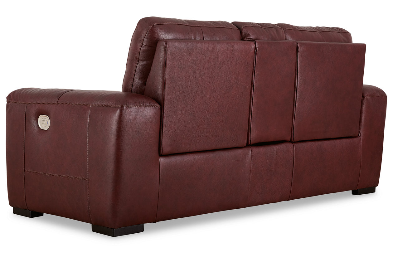 Alessandro Garnet Power Reclining Loveseat with Console - U2550118 - Bien Home Furniture & Electronics