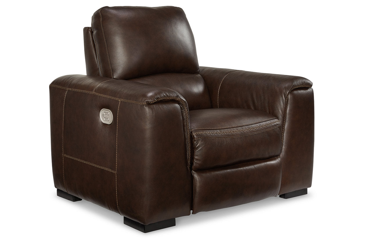 Alessandro Walnut Power Recliner - U2550213 - Bien Home Furniture & Electronics