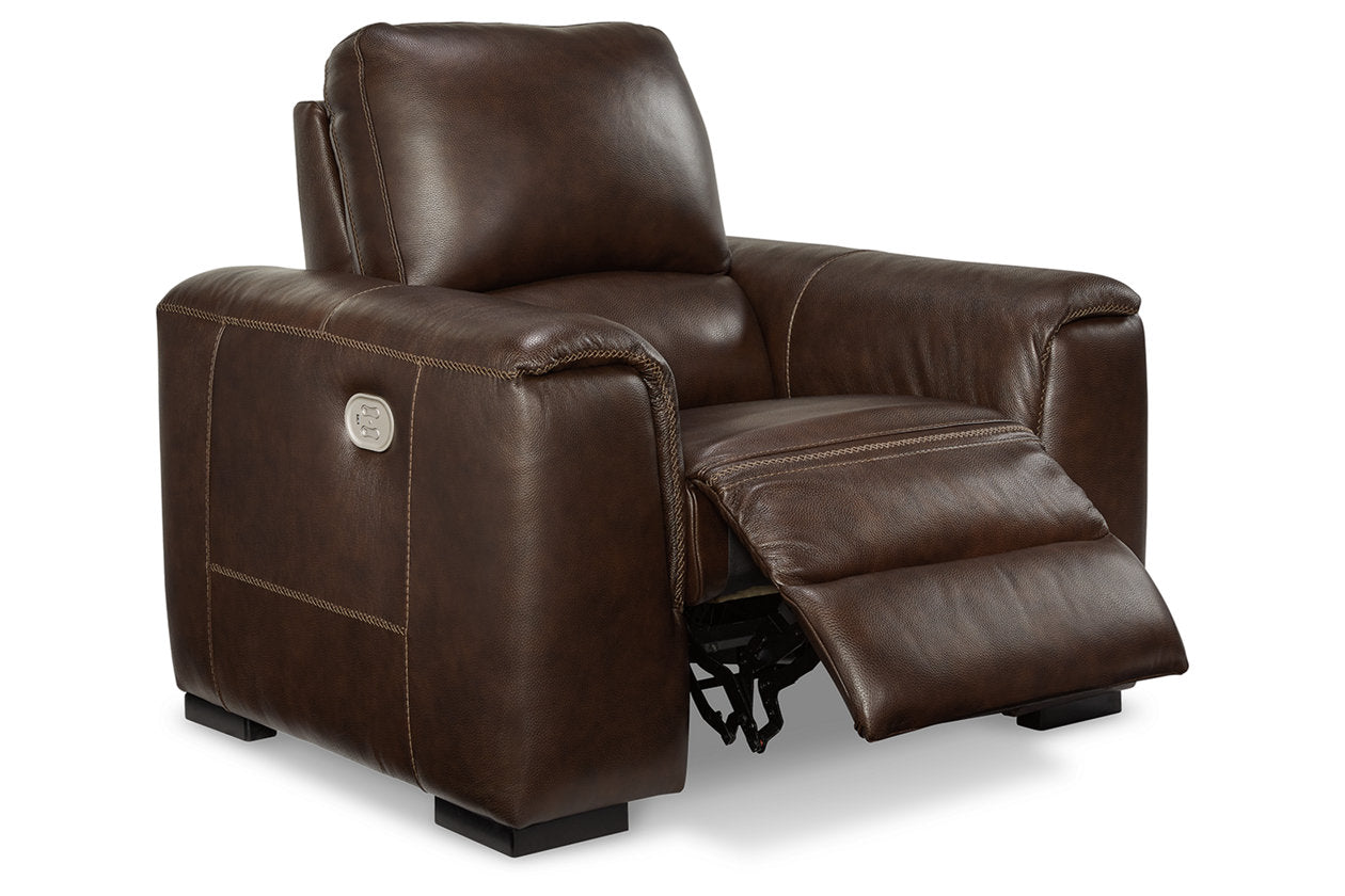 Alessandro Walnut Power Recliner - U2550213 - Bien Home Furniture & Electronics