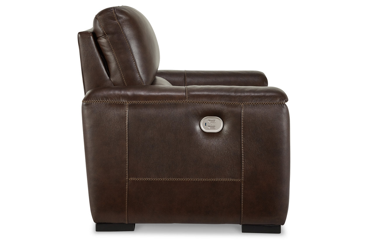Alessandro Walnut Power Recliner - U2550213 - Bien Home Furniture & Electronics