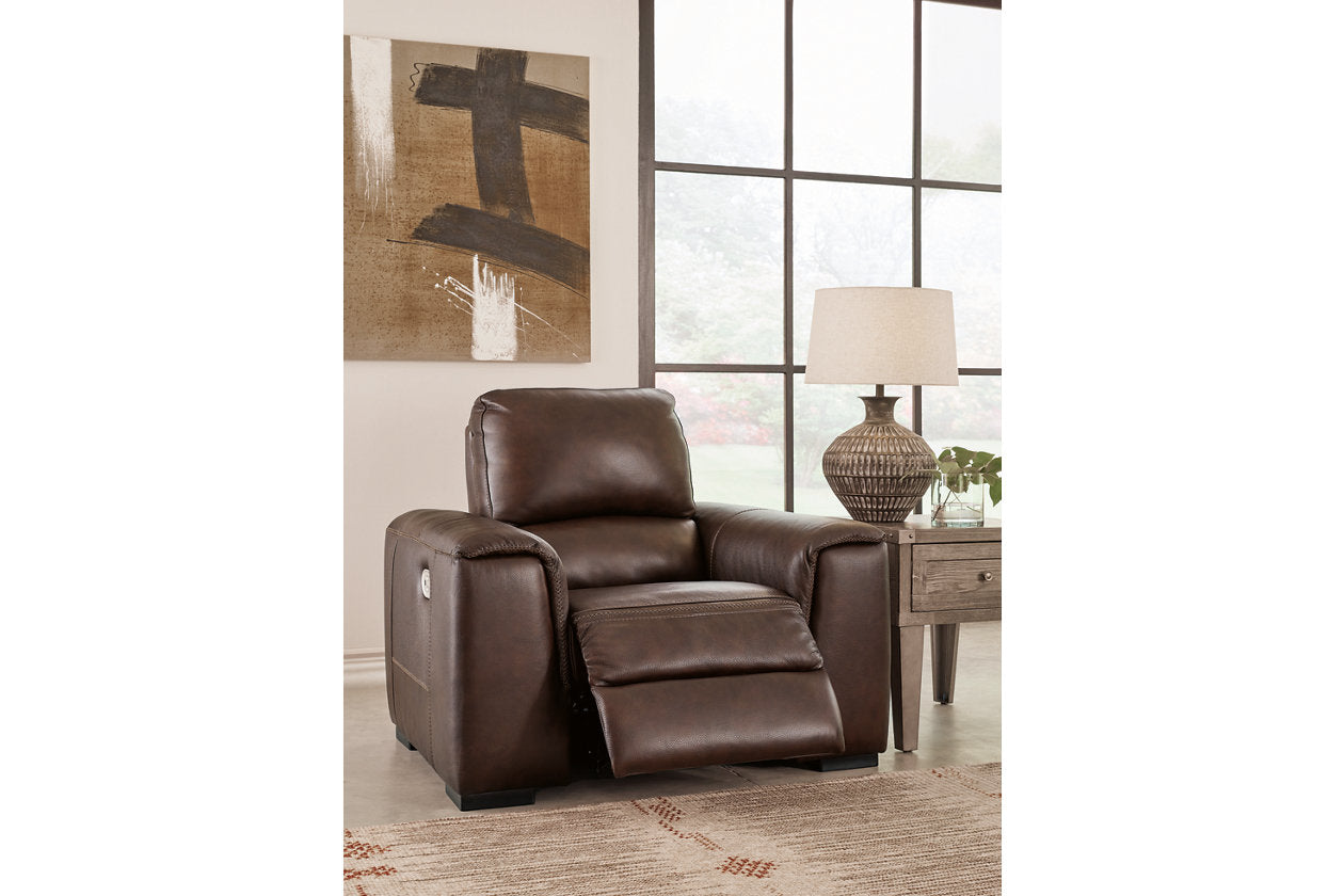 Alessandro Walnut Power Recliner - U2550213 - Bien Home Furniture & Electronics