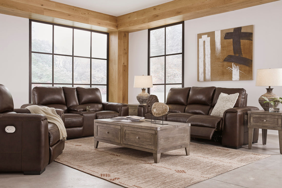 Alessandro Walnut Power Reclining Living Room Set - SET | U2550215 | U2550218 - Bien Home Furniture &amp; Electronics