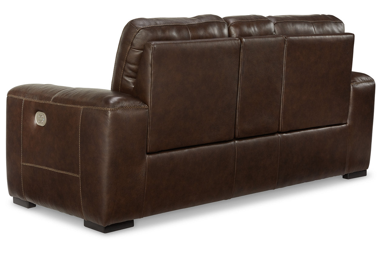 Alessandro Walnut Power Reclining Loveseat with Console - U2550218 - Bien Home Furniture & Electronics