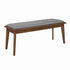 Alfredo Gray/Natural Walnut Upholstered Dining Bench - 108083 - Bien Home Furniture & Electronics