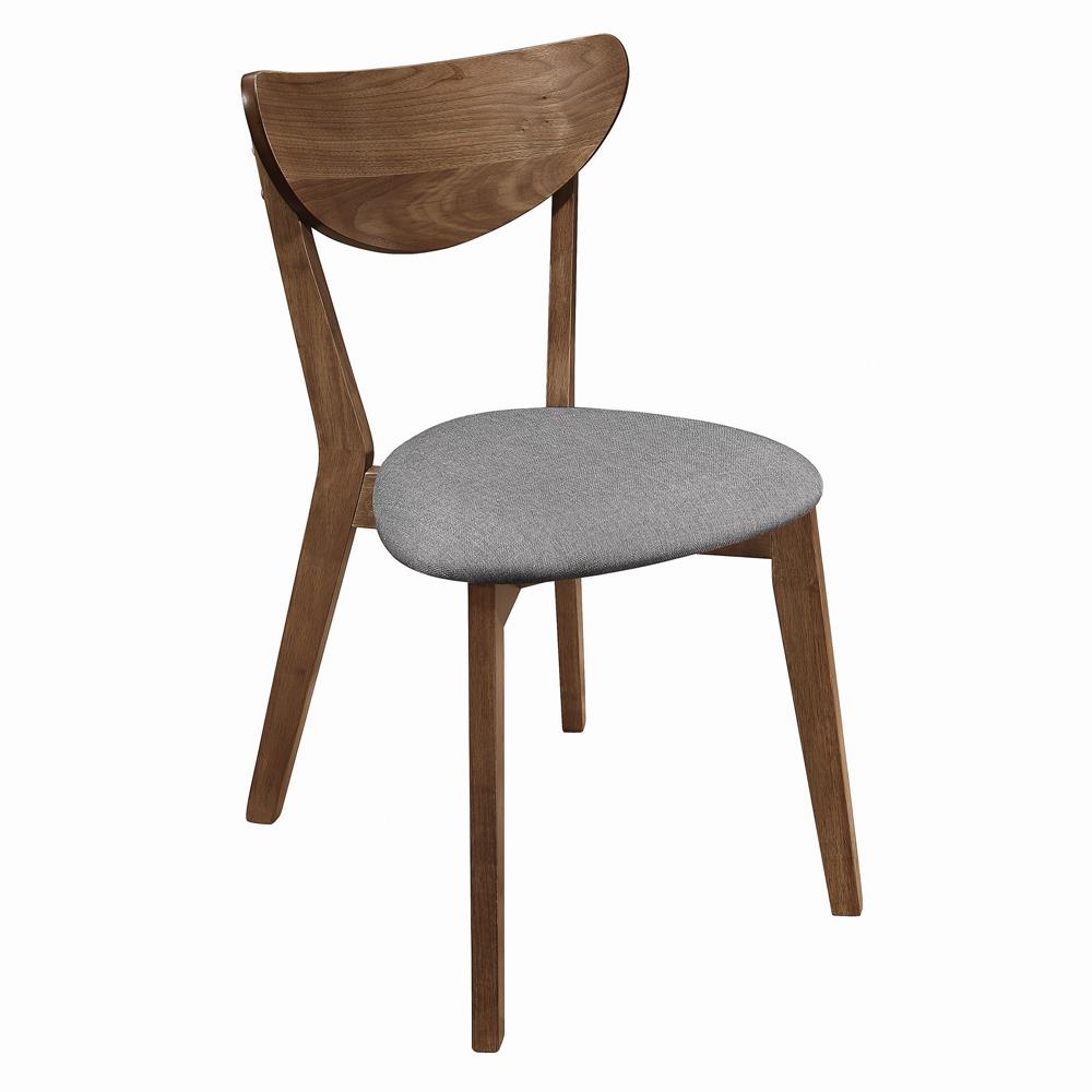 Alfredo Gray/Natural Walnut Upholstered Dining Chairs, Set of 2 - 108082 - Bien Home Furniture & Electronics