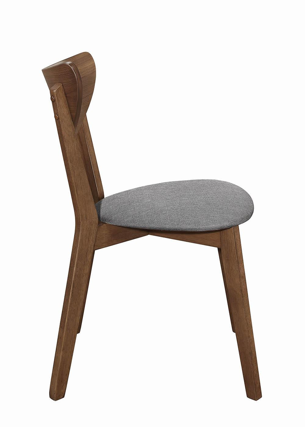 Alfredo Gray/Natural Walnut Upholstered Dining Chairs, Set of 2 - 108082 - Bien Home Furniture & Electronics