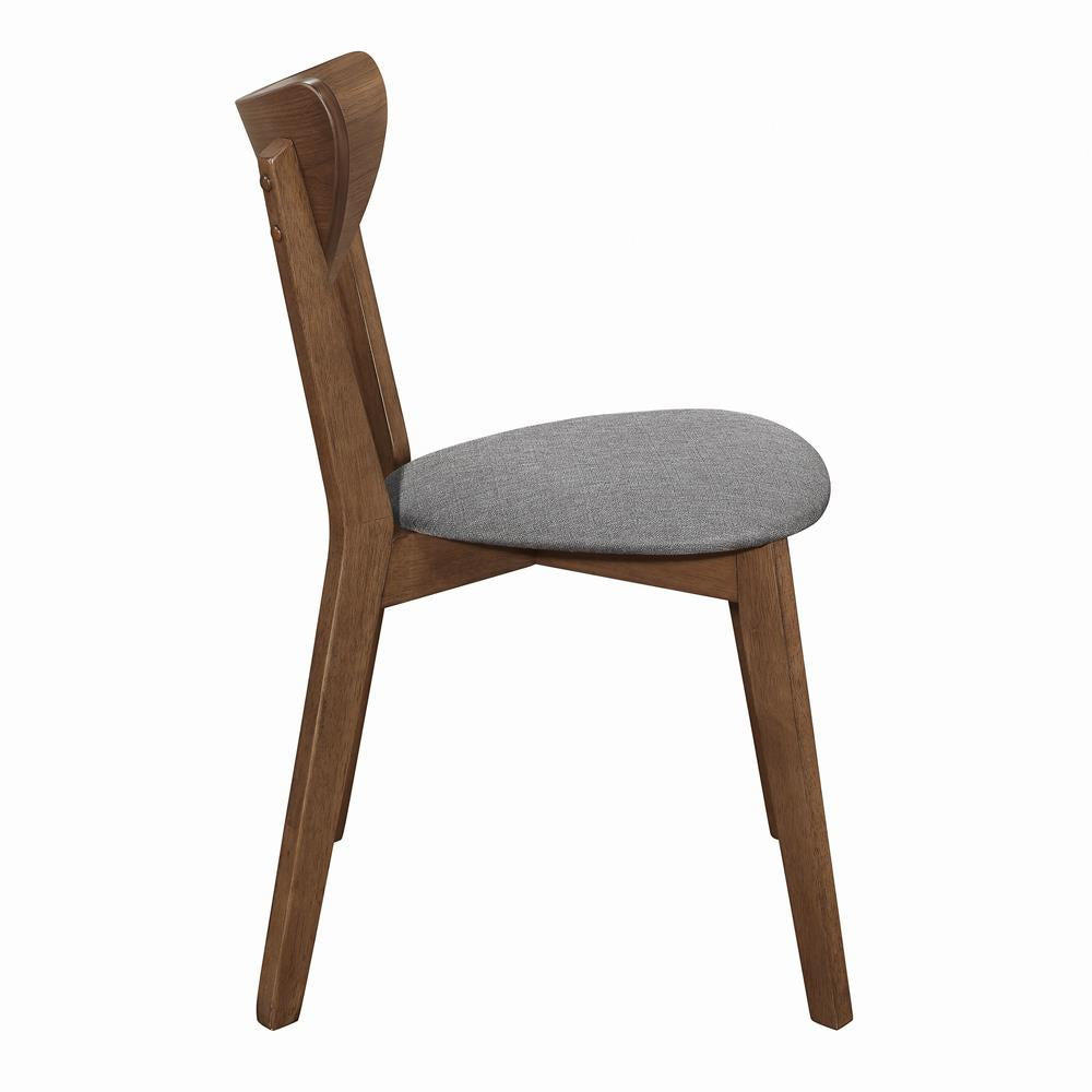 Alfredo Gray/Natural Walnut Upholstered Dining Chairs, Set of 2 - 108082 - Bien Home Furniture & Electronics