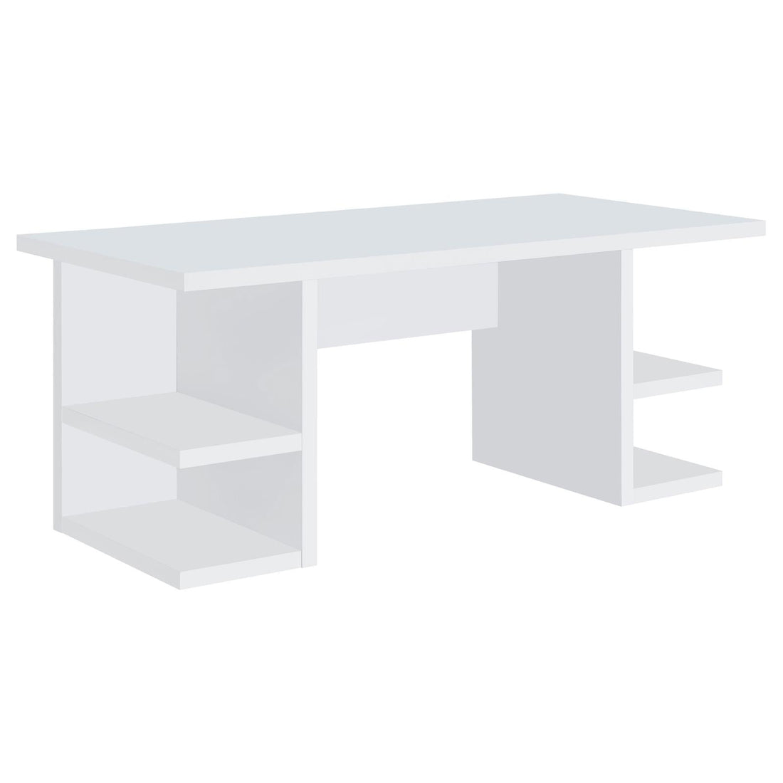 Alice White Writing Desk with Open Shelves - 801455 - Bien Home Furniture &amp; Electronics