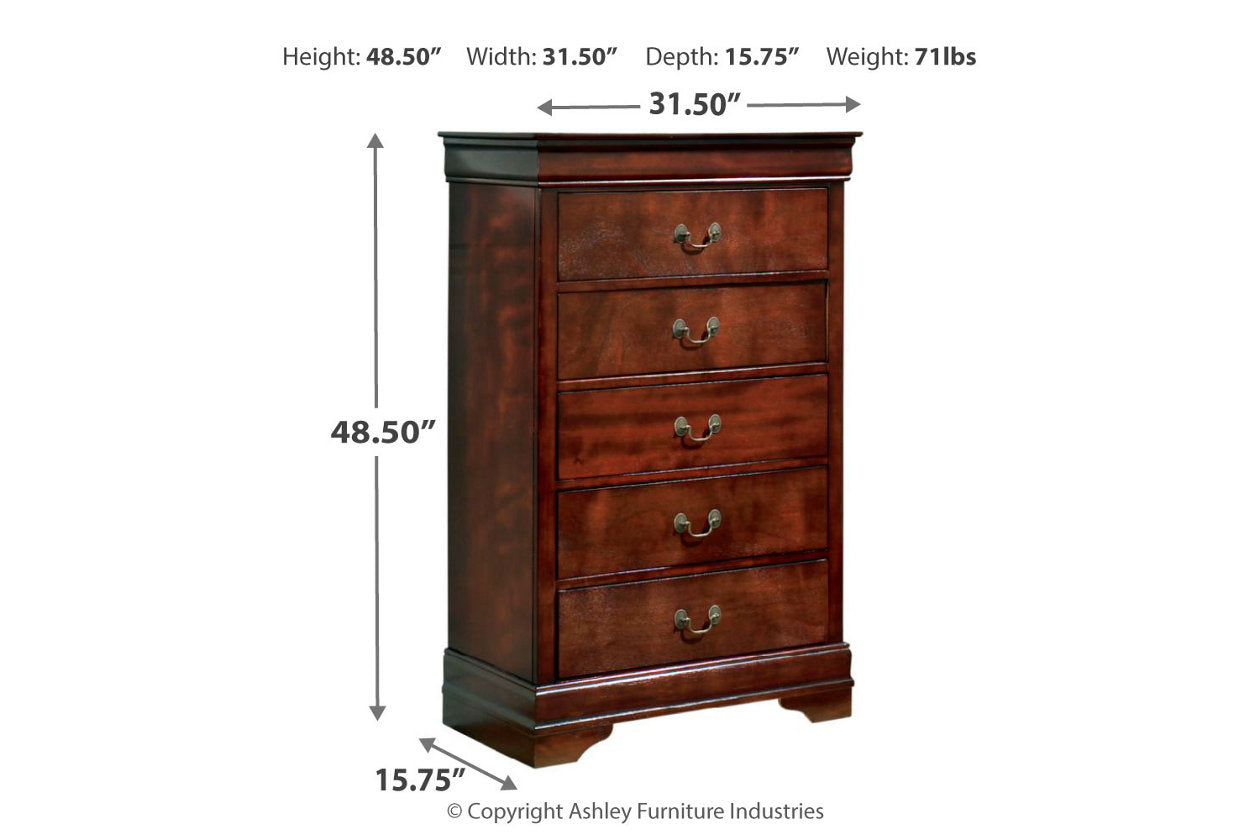 Alisdair Dark Brown Chest of Drawers - B376-46 - Bien Home Furniture & Electronics