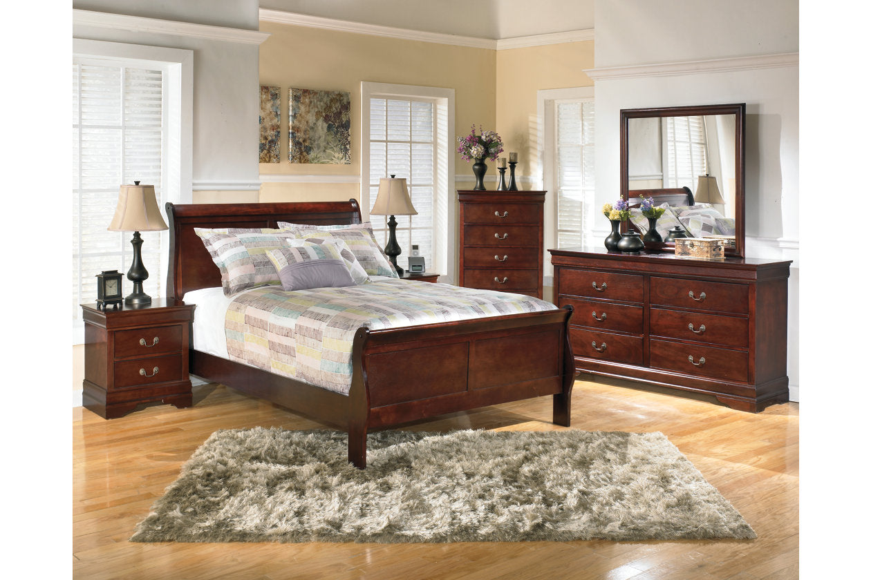 Alisdair Dark Brown Full Sleigh Bed - SET | B376-55 | B376-86 - Bien Home Furniture & Electronics