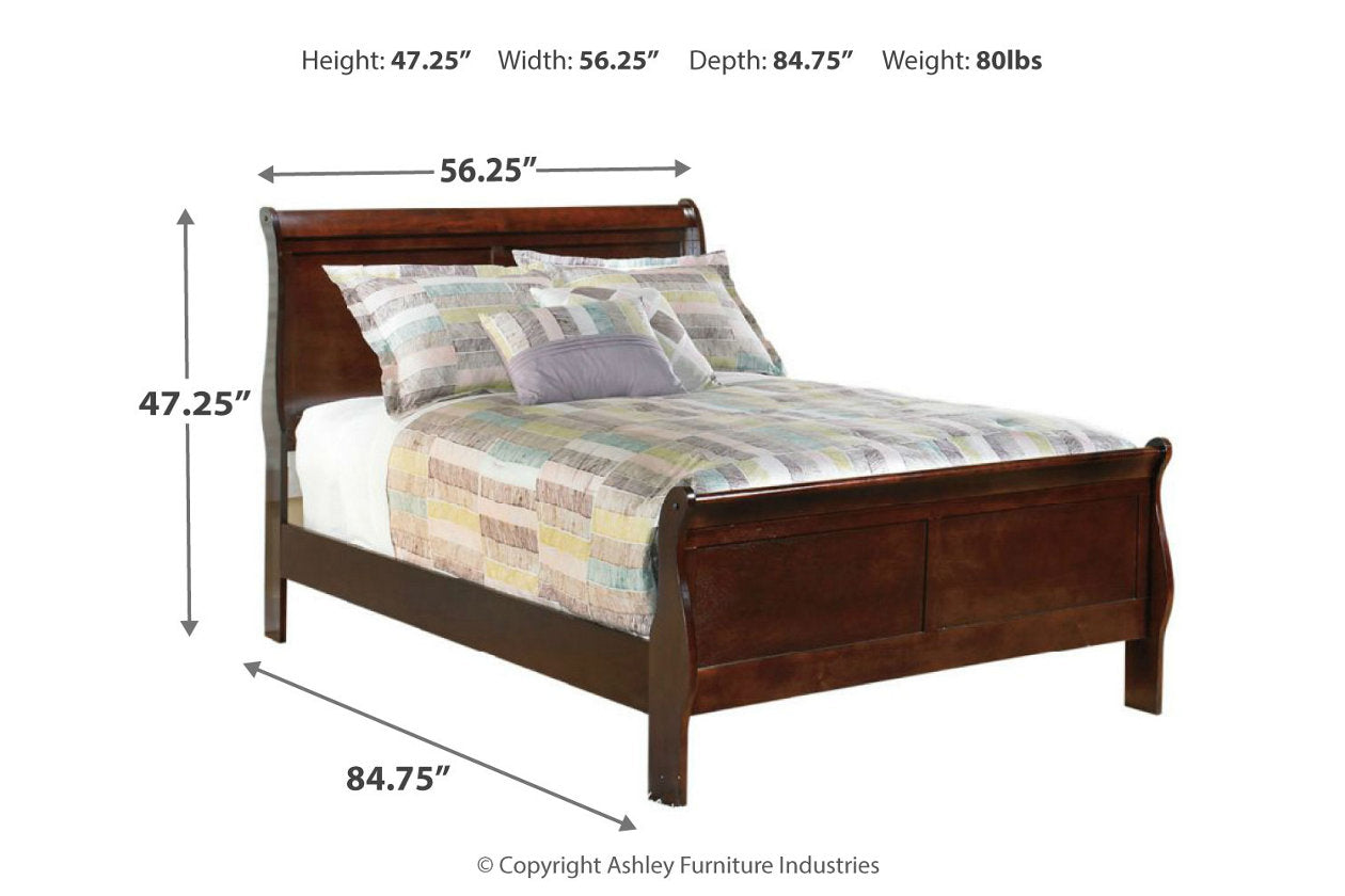 Alisdair Dark Brown Full Sleigh Bed - SET | B376-55 | B376-86 - Bien Home Furniture & Electronics