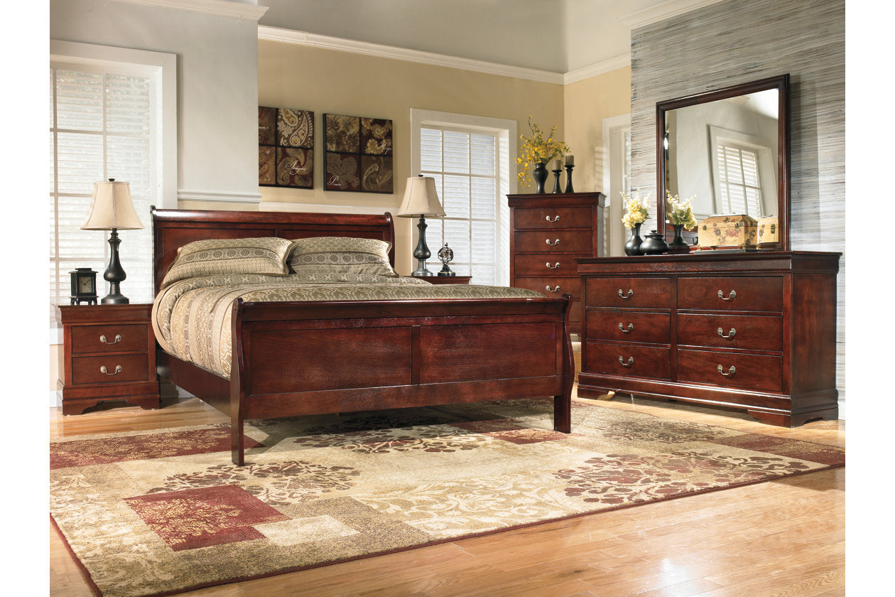 Alisdair Dark Brown King Sleigh Bed - SET | B376-82 | B376-97 - Bien Home Furniture & Electronics