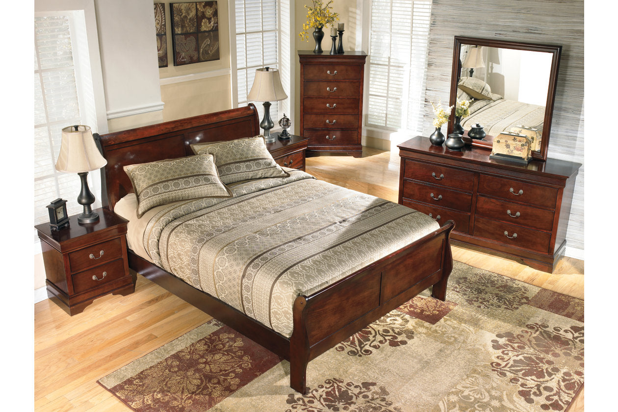Alisdair Dark Brown King Sleigh Bed - SET | B376-82 | B376-97 - Bien Home Furniture & Electronics