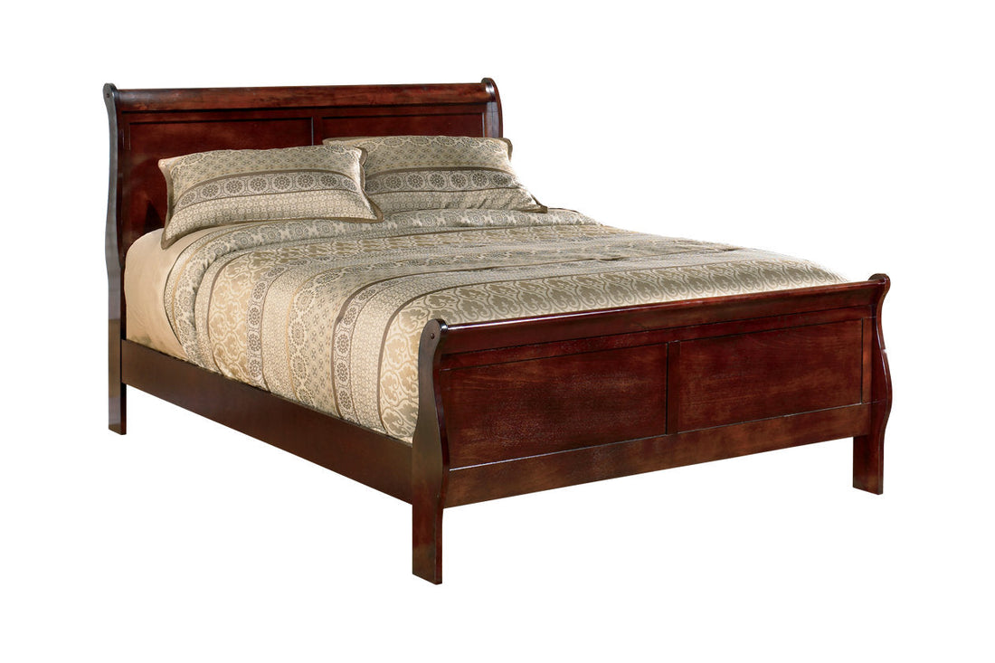 Alisdair Dark Brown Queen Sleigh Bed - SET | B376-81 | B376-96 - Bien Home Furniture &amp; Electronics