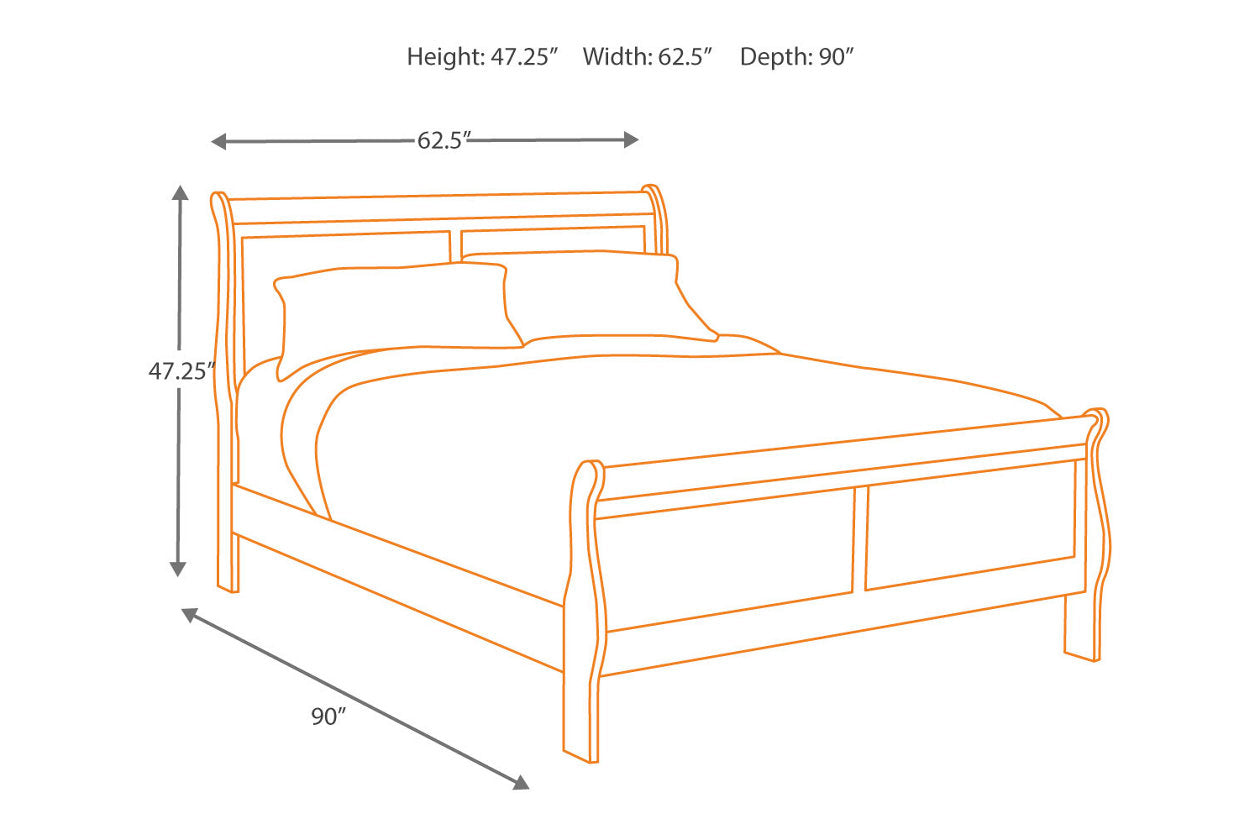 Alisdair Dark Brown Queen Sleigh Bed - SET | B376-81 | B376-96 - Bien Home Furniture & Electronics