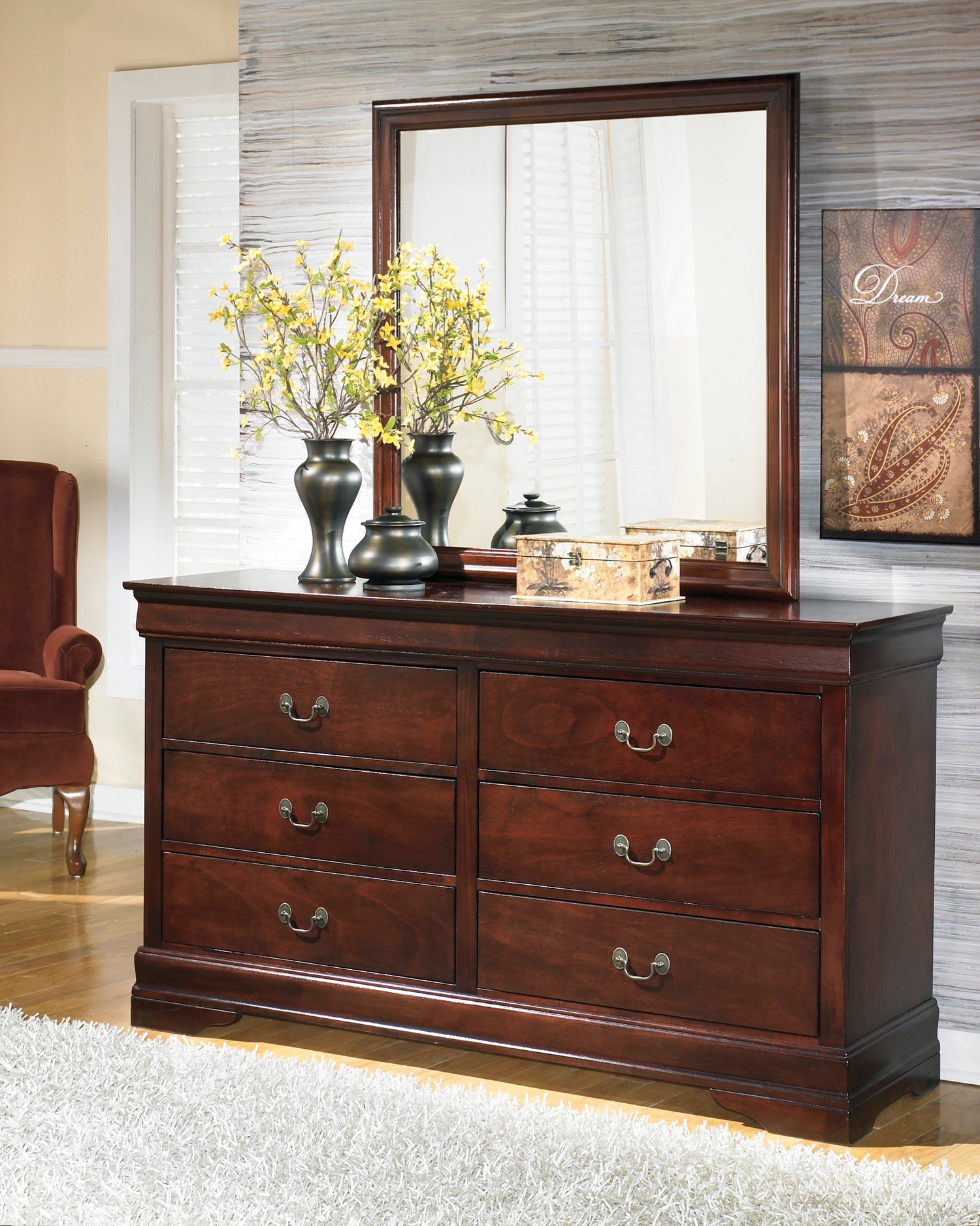 Alisdair Dark Brown Sleigh Bedroom Set - SET | B376-82 | B376-97 | B376-31 | B376-36 | B376-92 | B376-46 - Bien Home Furniture & Electronics