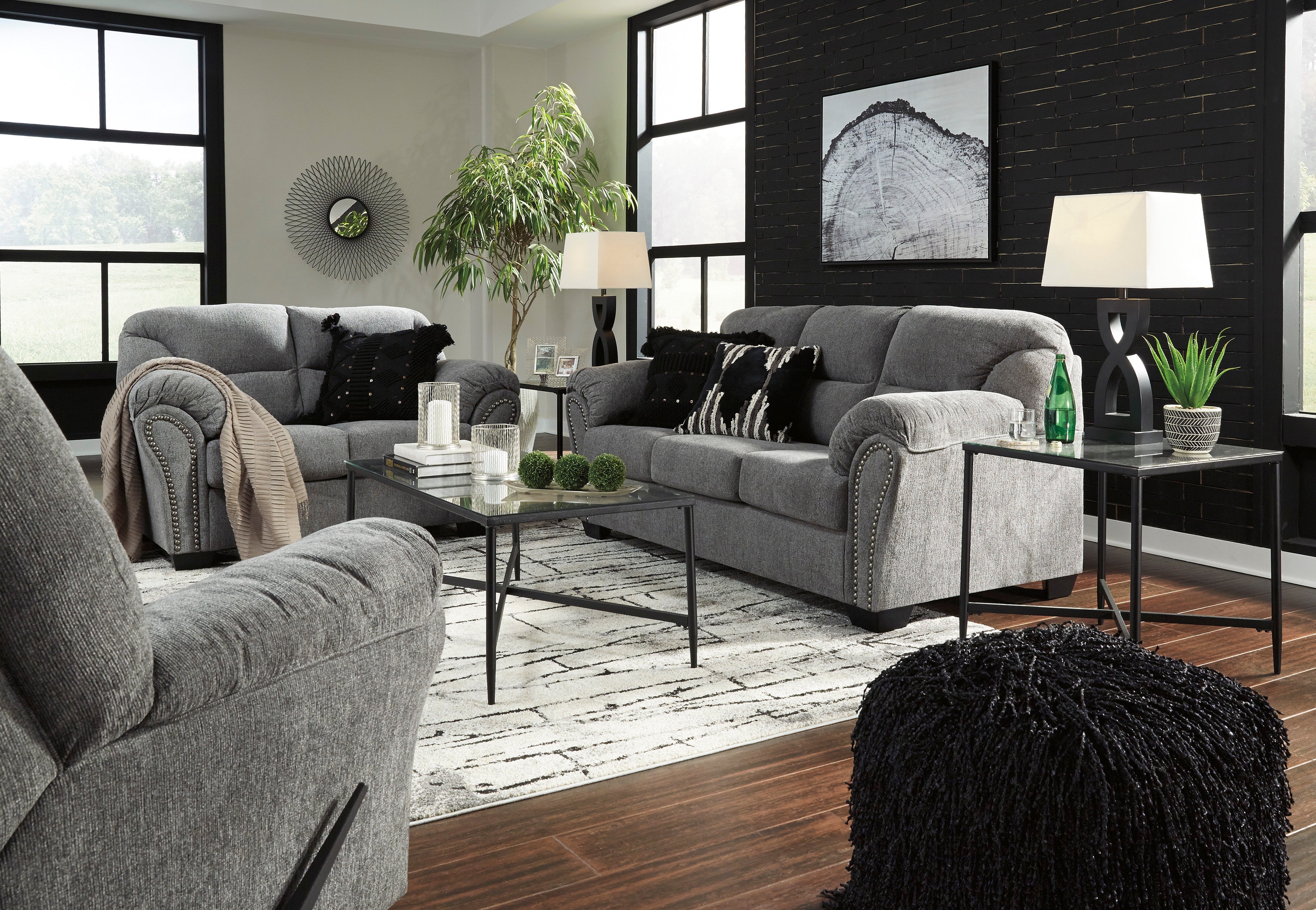 Allmaxx Pewter Living Room Set - SET | 2810538 | 2810535 | 2810525 - Bien Home Furniture & Electronics