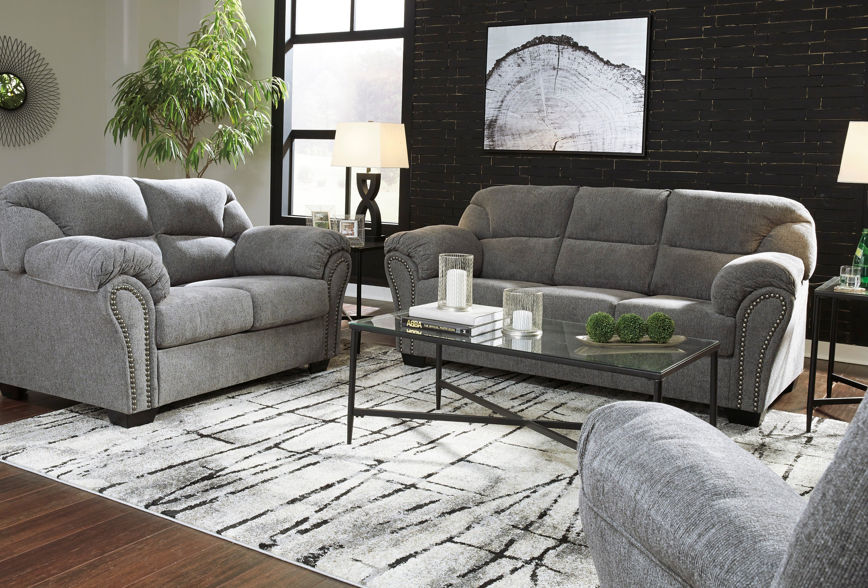 Allmaxx Pewter Living Room Set - SET | 2810538 | 2810535 | 2810525 - Bien Home Furniture & Electronics