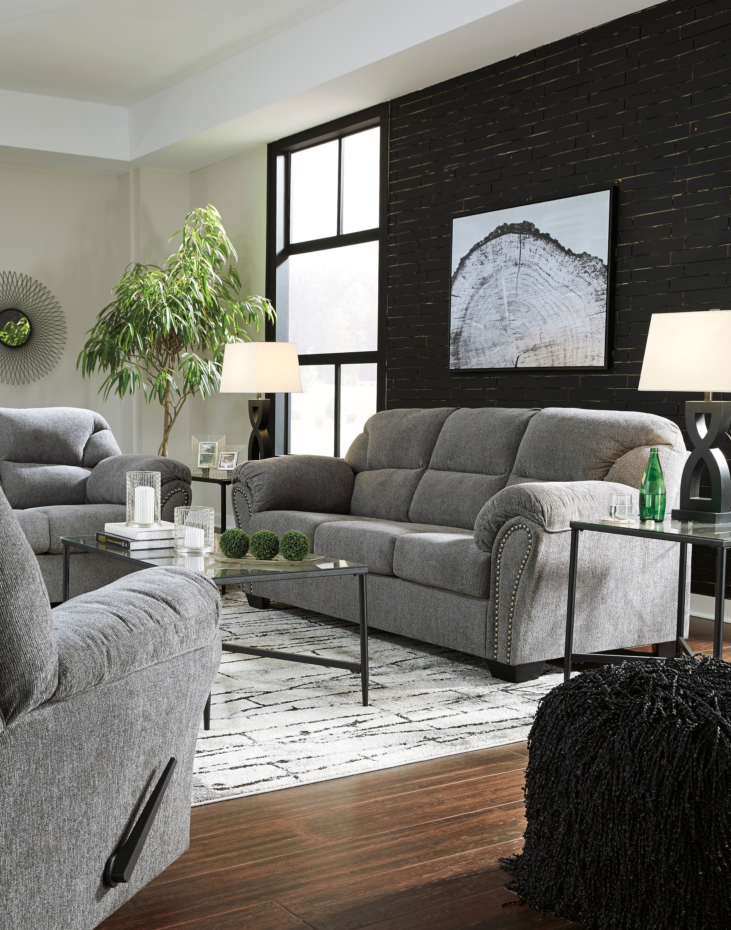 Allmaxx Pewter Living Room Set - SET | 2810538 | 2810535 | 2810525 - Bien Home Furniture & Electronics
