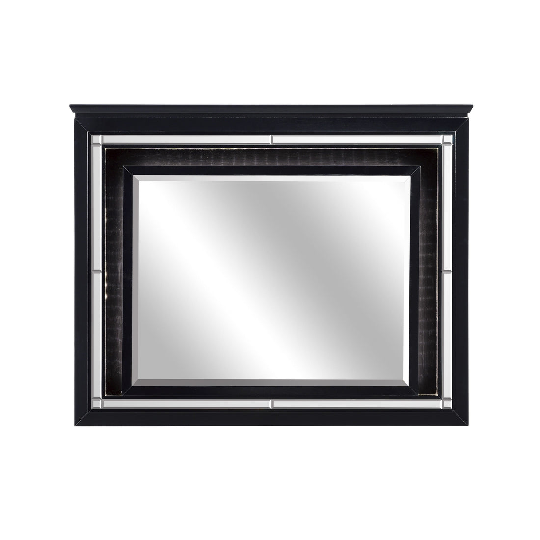 Allura Black Mirror (Mirror Only) - 1916BK-6 - Bien Home Furniture &amp; Electronics