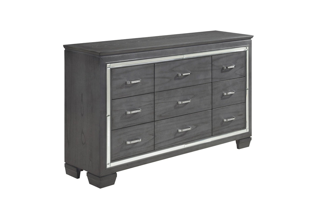 Allura Gray Dresser - 1916GY-5 - Bien Home Furniture &amp; Electronics