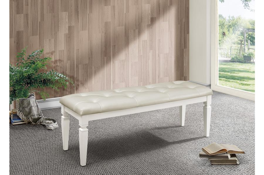 Allura White Bedroom Bench - 1916W-FBH - Bien Home Furniture &amp; Electronics